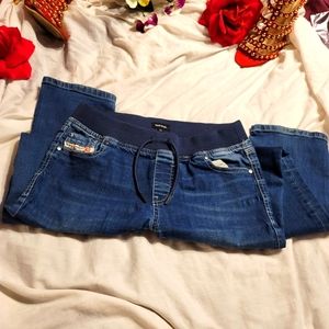 DIESEL PULL ON DRAWSTRING STRETCH ANKLE SKINNY DENIM JEANS GIRLS 14 WOMENS 28